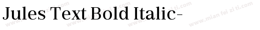 Jules Text Bold Italic字体转换